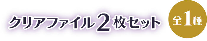 クリアファイル
          2枚セット